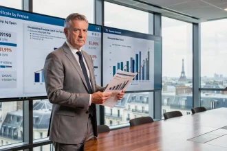 Économiste présentant un rapport comparatif des prix Philip Morris entre l'Espagne et la France en 2026